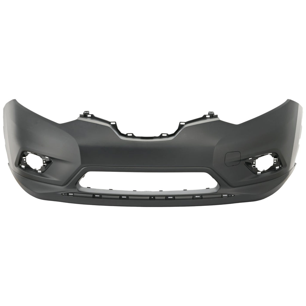 Front Bumper Cover Primed + Grille Assembly Kit For 2014-2016 Nissan Rogue