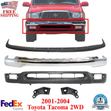 Load image into Gallery viewer, Front Chrome Bumper Kit With Brackets For 2001-2004 Toyota Tacoma 2WD