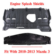 Set of 2 Front and Rear Engine Splash Shield For 2010-2013 Mazda 3