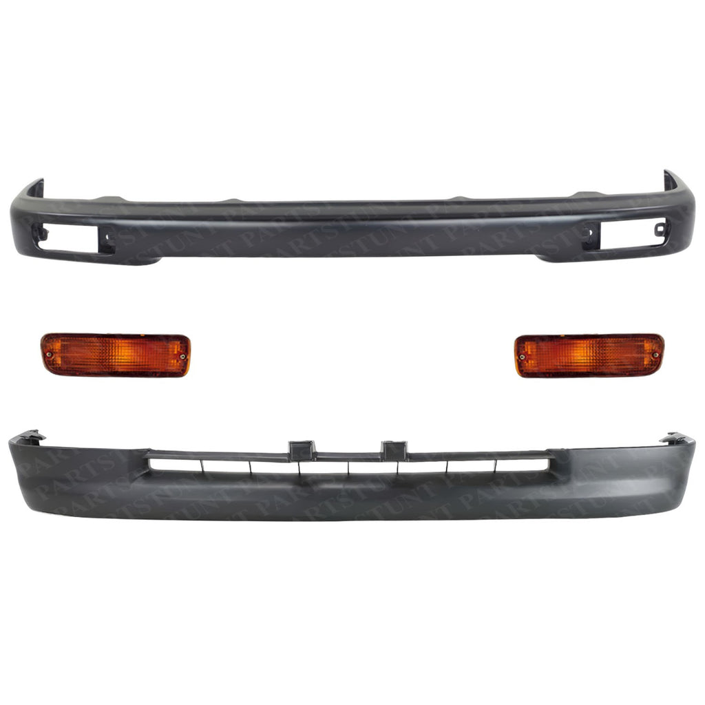 Front Bumper Painted Black Kit For 1995-1997 Toyota Tacoma