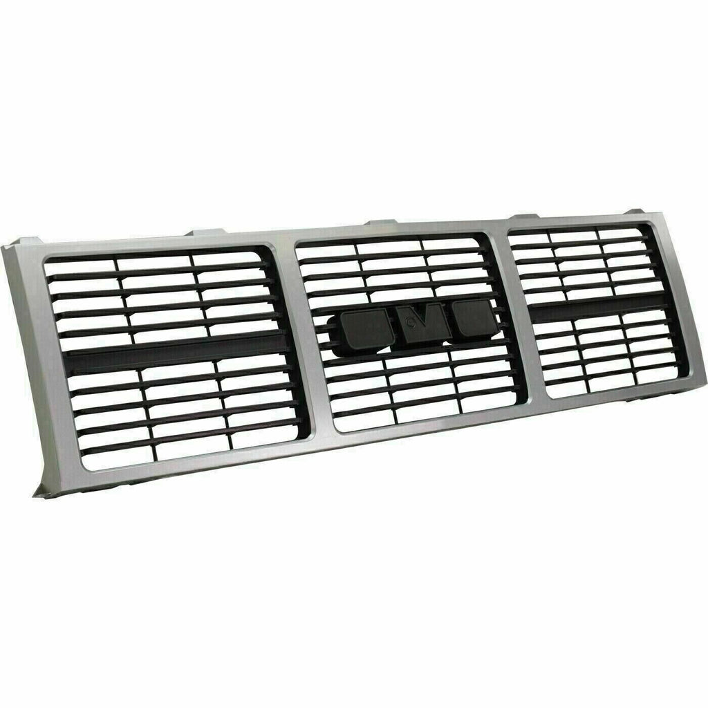 Grille Silver + Headlight Bezels For 1985-1988 GMC C/K Series Pickup Suburban