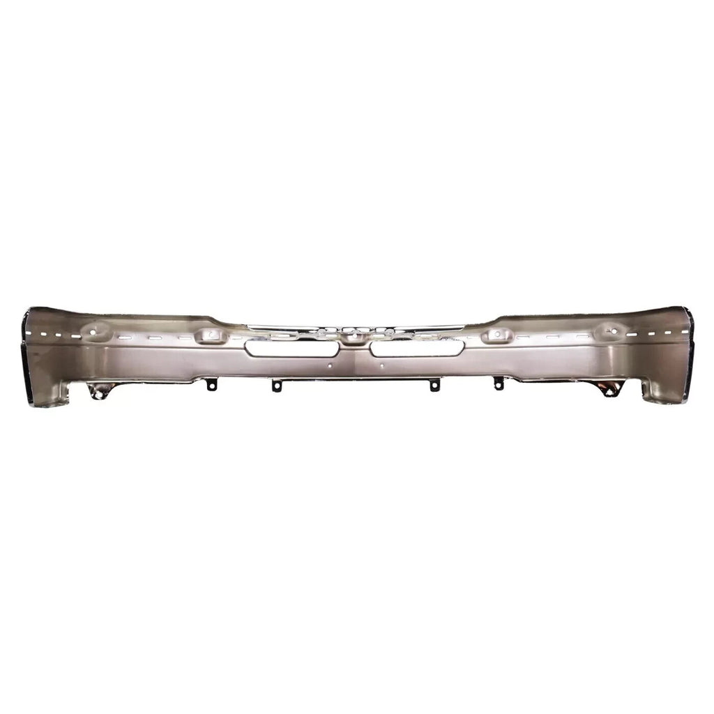 Front Chrome Bumper Kit + Brackets + Grille For 2003-2006 Chevy Silverado 1500