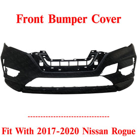 Front Bumper Cover Primed For 2017-2020 Nissan Rogue