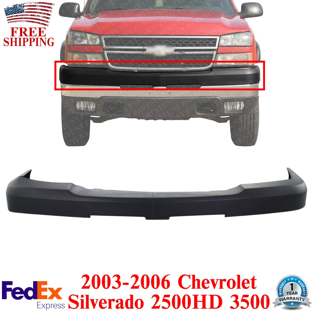 Front Bumper Upper Cover Textured For 2003-2006 Chevrolet Silverado 2500HD 3500