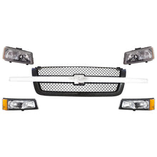 Load image into Gallery viewer, Front Grille + Headlight Kit For 2003-2006 Chevrolet Silverado 1500 2500HD 3500