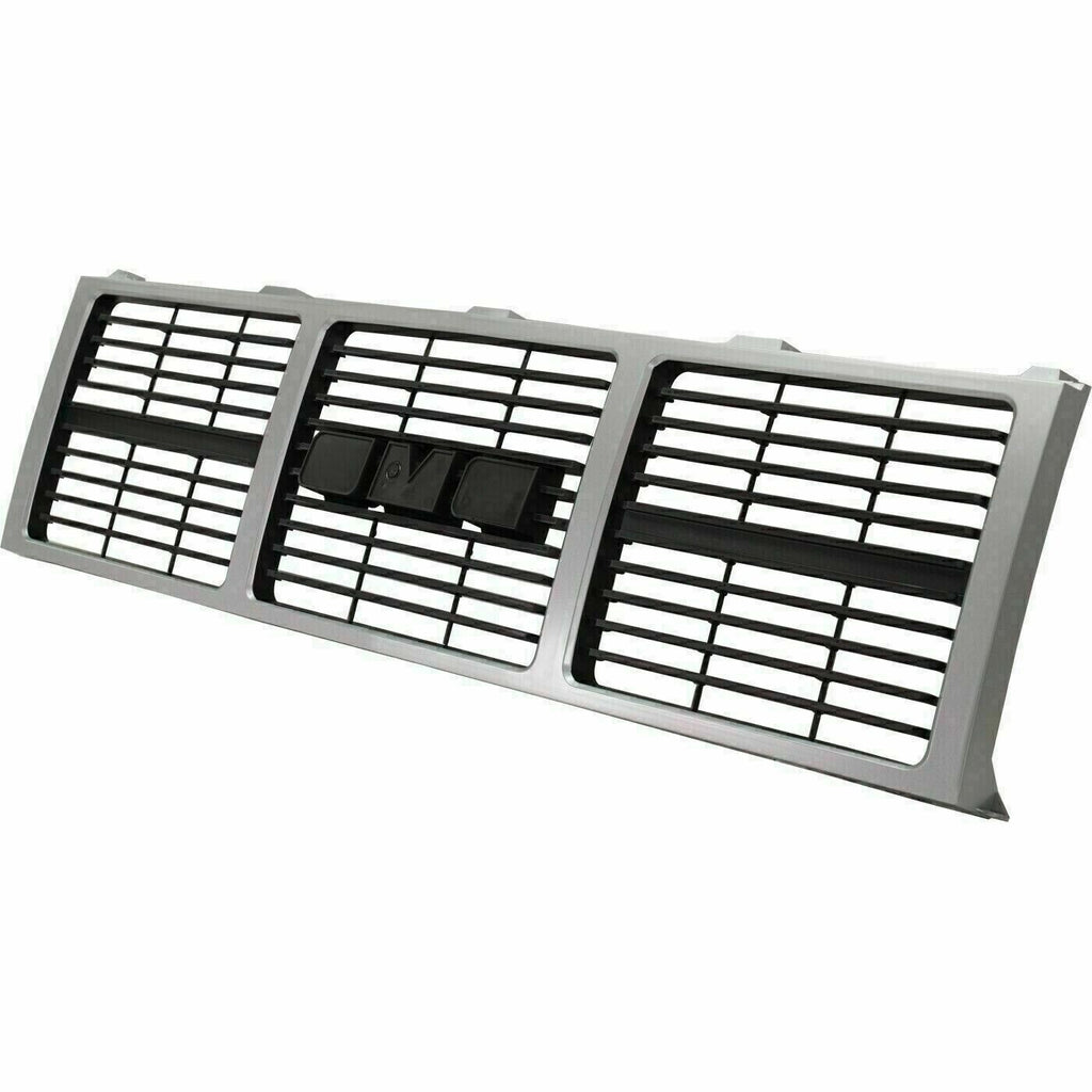 Grille Silver + Headlight Bezels For 1985-1988 GMC C/K Series Pickup Suburban