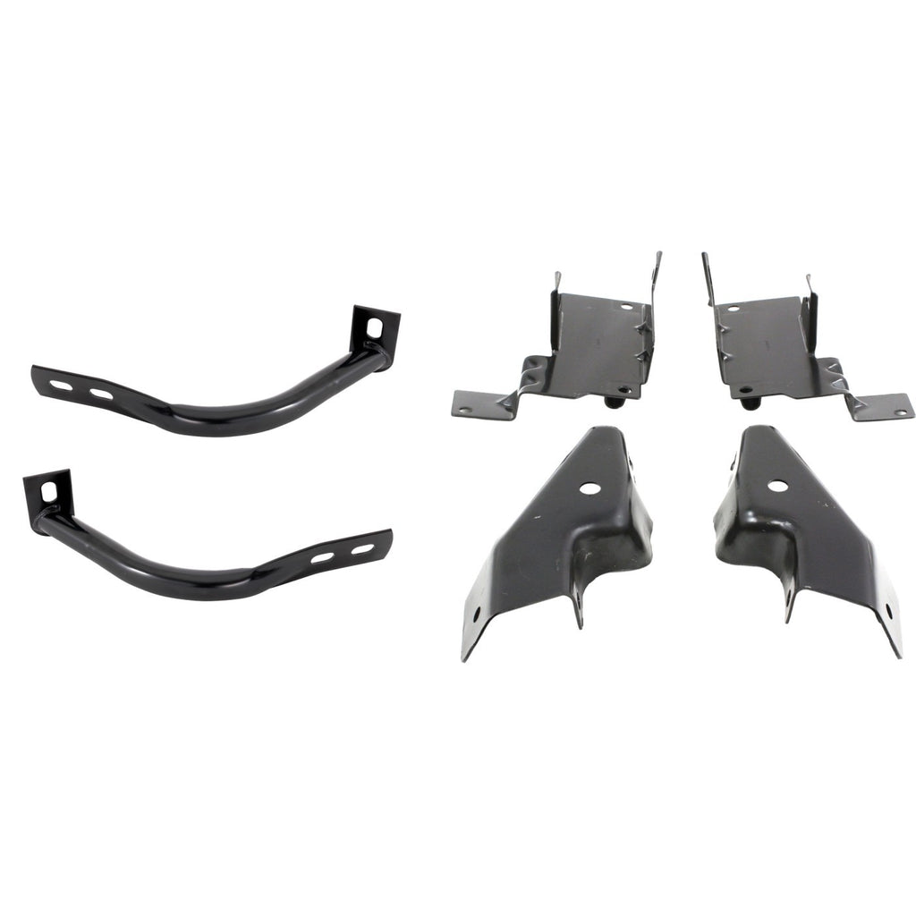 Front Chrome Bumper Kit + Brackets + Grille For 2003-2006 Chevy Silverado 1500