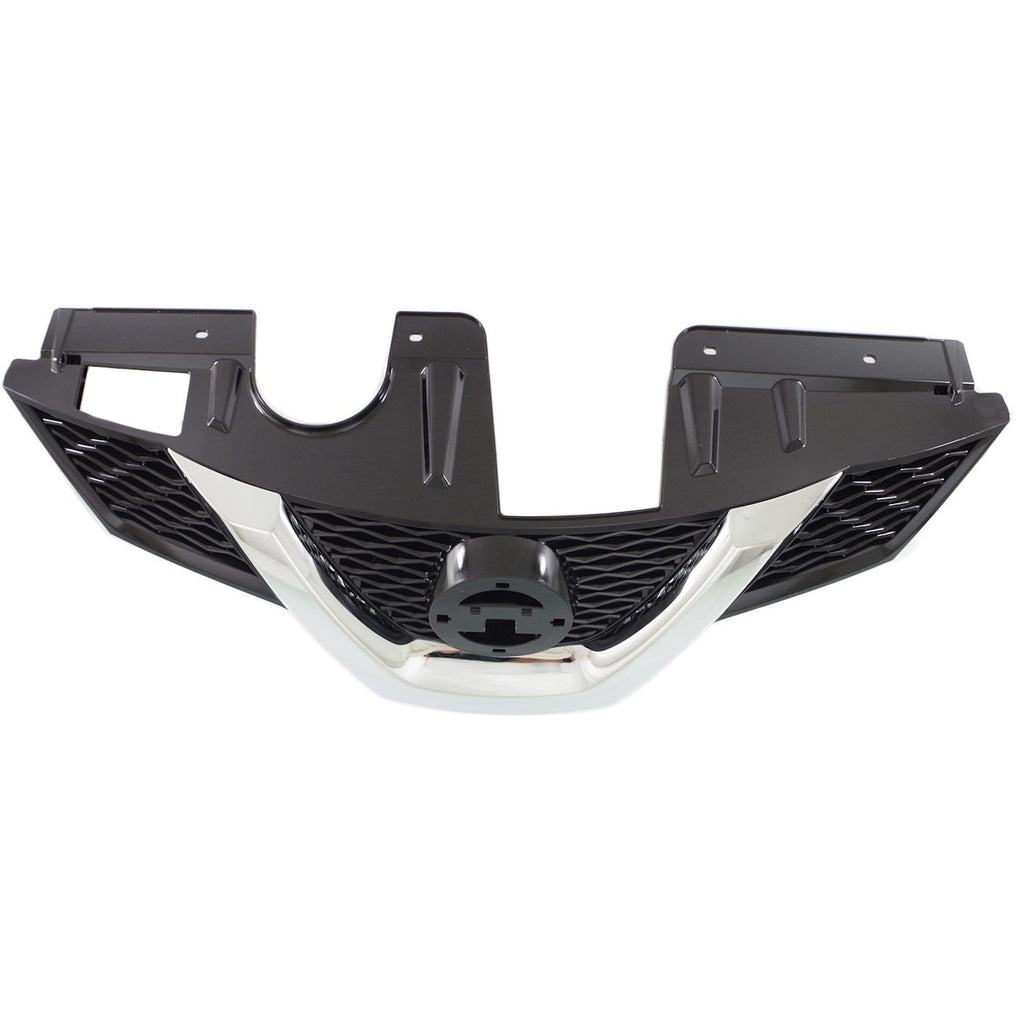 Front Bumper Cover Primed + Grille Assembly Kit For 2014-2016 Nissan Rogue