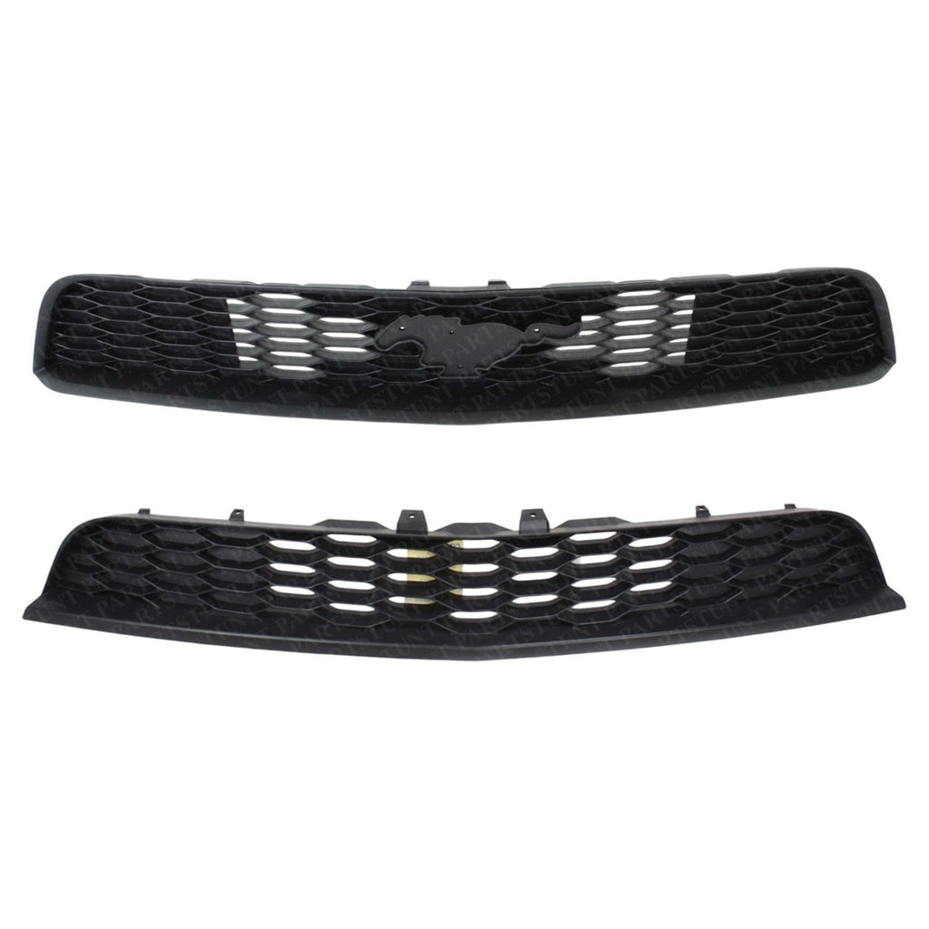 Front Bumper Upper and Lower Grille Kit For 2010-2012 Ford Mustang