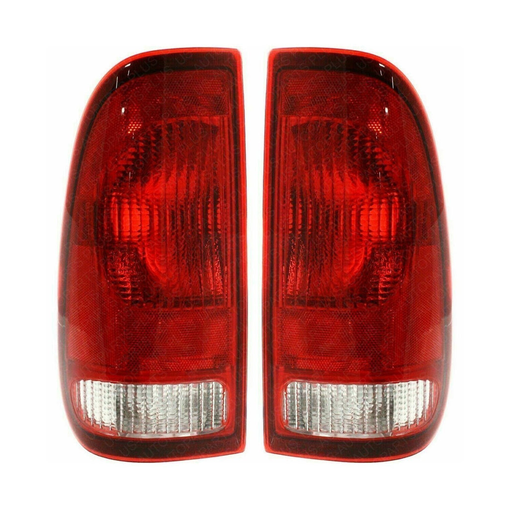 Tail Light LH + RH Clear & Red Lens For 1997-2003 Ford F-150 / 99-07 Super Duty