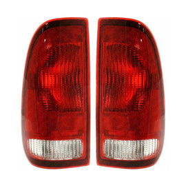 Tail Light LH + RH Clear & Red Lens For 1997-2003 Ford F-150 / 99-07 Super Duty