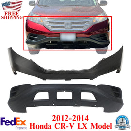 Front Upper and Lower Bumper Cover Set For 2012-2014 Honda CR-V LX Model
