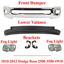 Load image into Gallery viewer, Front Bumper Chrome + Valance Fog Brackets For 2010-2012 Dodge Ram 2500 3500 4WD
