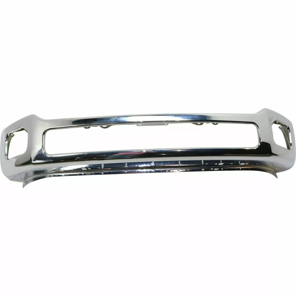 Front Bumper Chrome + Brackets + Fog Light For 11-16 Ford F-250 F-350 Super Duty