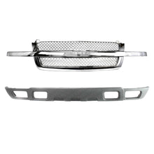 Load image into Gallery viewer, Chrome Grille Mesh Insert + Lower Valance For 2003-06 Chevy Silverado 1500 2500