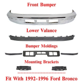 Front Bumper Kit For 1992-1996 Ford Bronco With Air Holes With Molding Holes