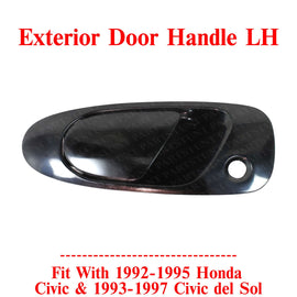 Front Driver Exterior Door Handle For 1992-95 Honda Civic 1993-97 Civic del Sol