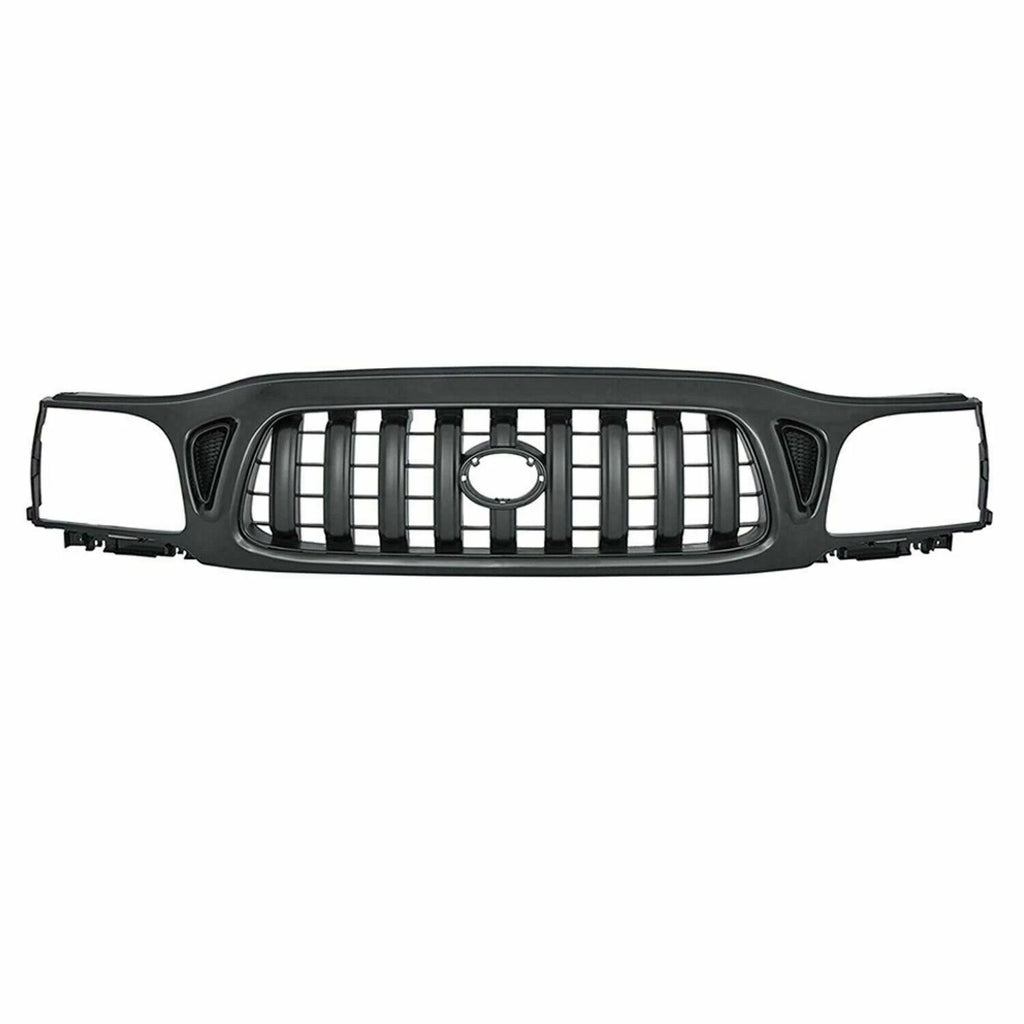 Front Primed Bumper Kit + Grille +Headlights Kit For 2001-2004 Toyota Tacoma 4WD
