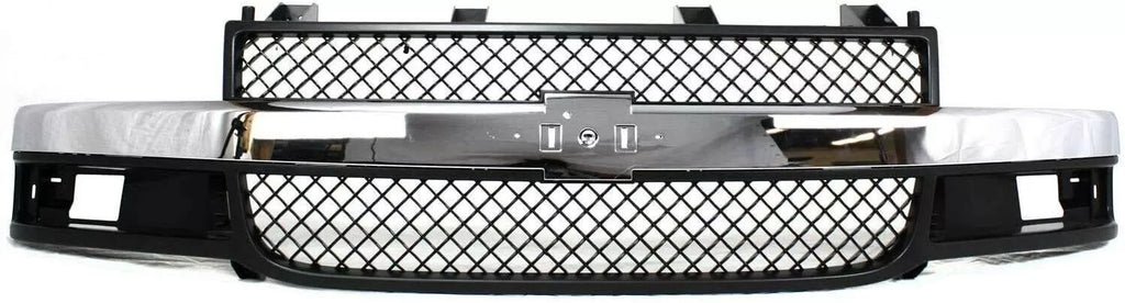 Front Grille Assembly + Headlight Kit For 2003-21 Chevy Express / GMC Savana Van