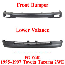 Load image into Gallery viewer, Front Bumper Painted Black Steel Kit For 1995-1997 Toyota Tacoma 2WD