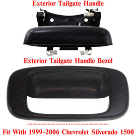 Exterior Tailgate Handle With Bezel For 1999-2006 Chevrolet Silverado 1500