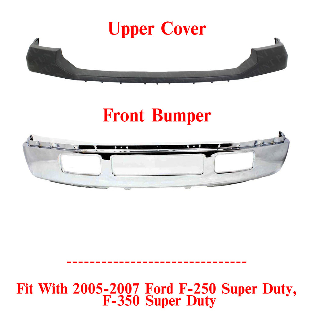Front Bumper Cover Kit For 2005-2007 Ford F-250 Super Duty and F-350 Super Duty